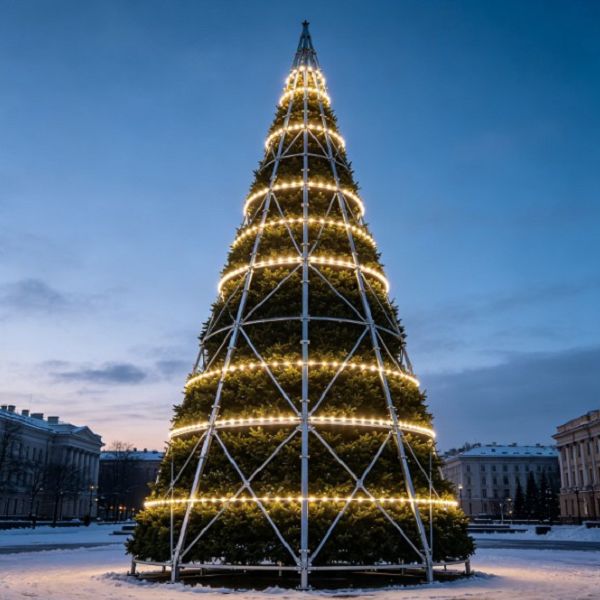Декоративная елочная башня