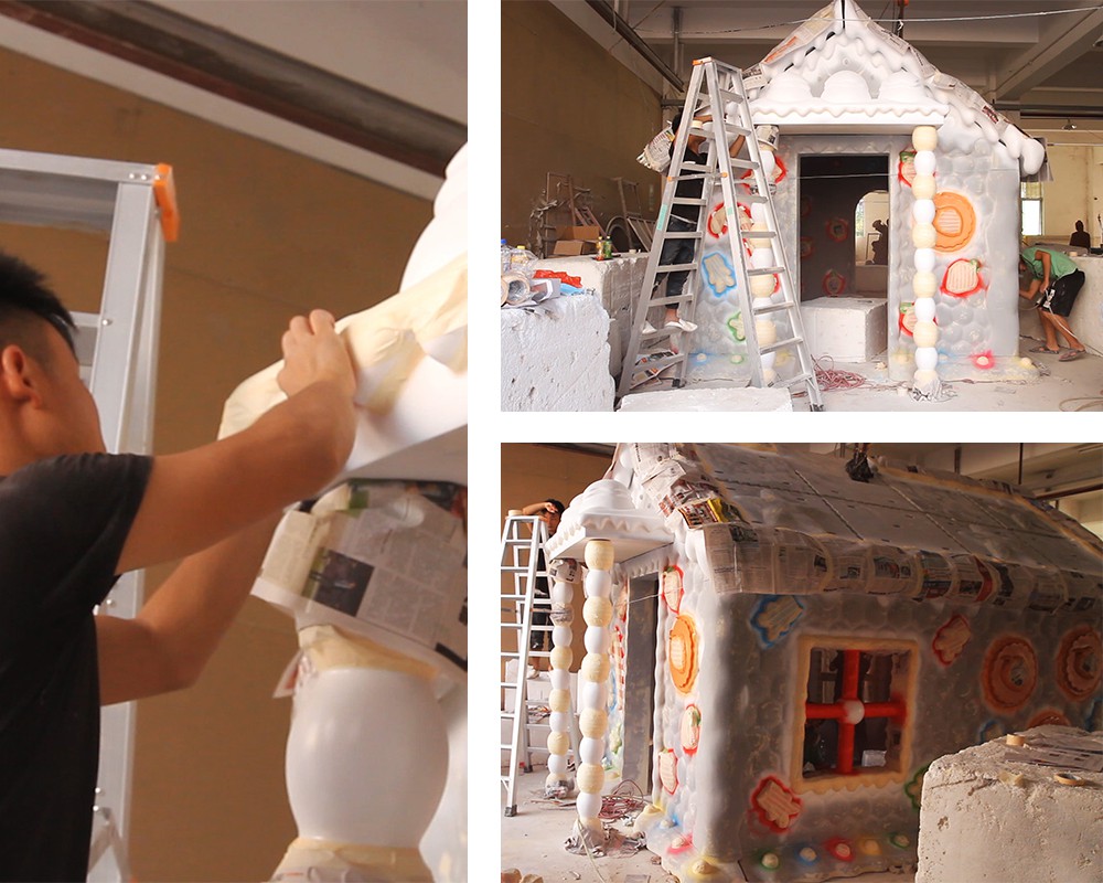 Fiberglass Candy Shop Outdoor Christmas Decorations Fiberglass Candy Shop Outdoor Christmas Decorations